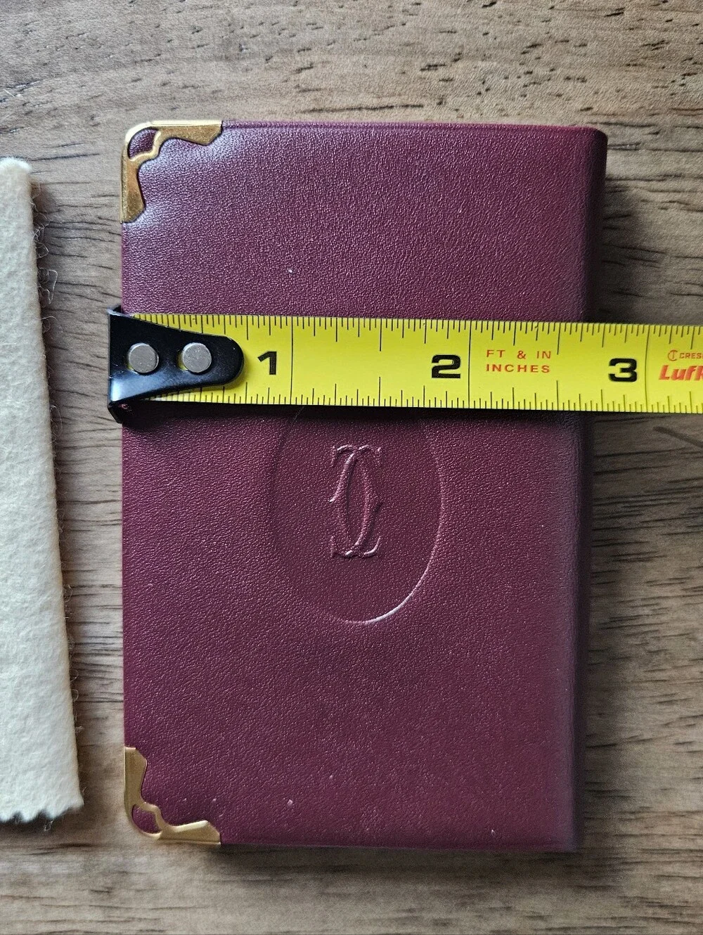 VTG Cartier Leather Address Book Gold-Tone Corner Hardware Alphabet Tabs